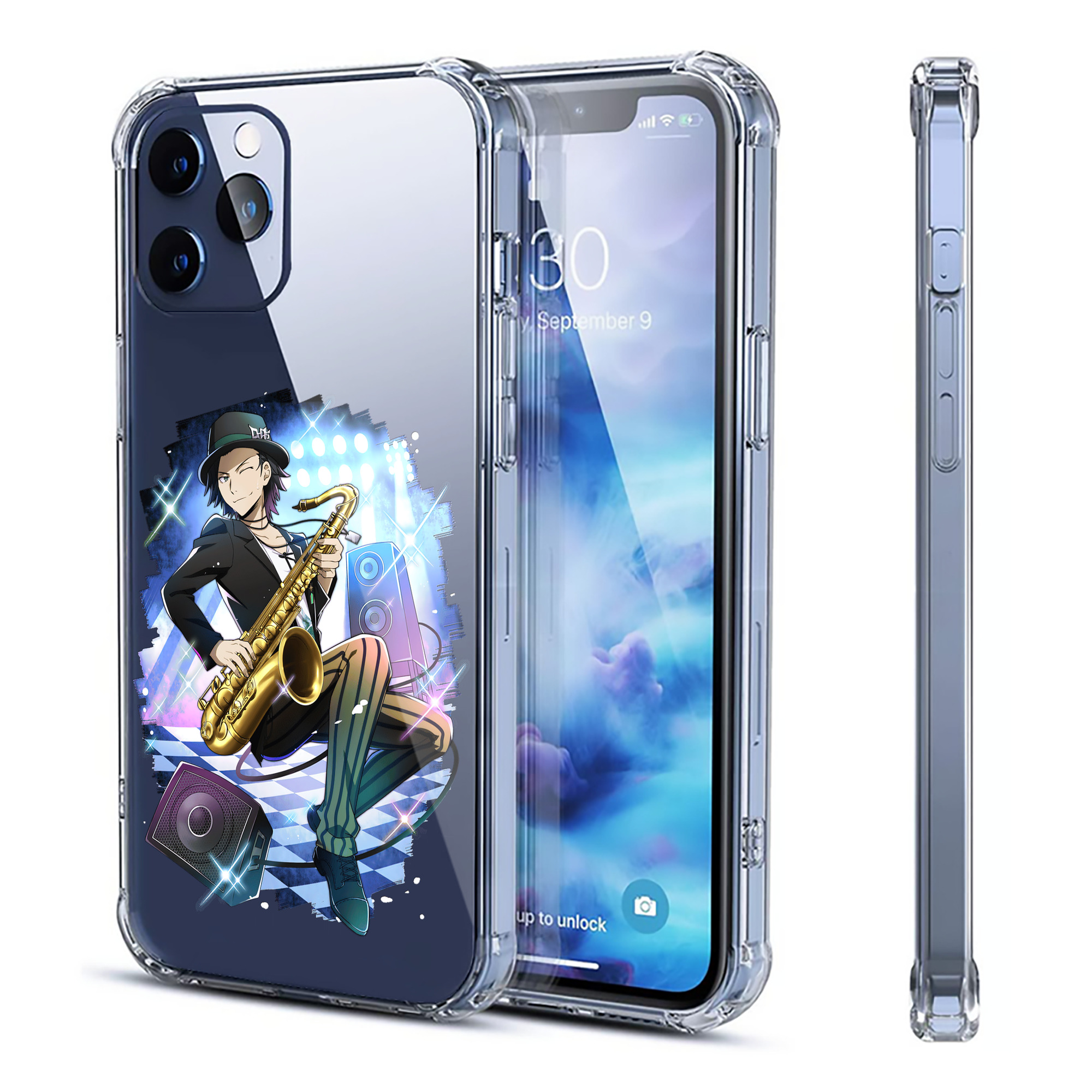 （画像用） 文豪ストレイドッグス Bungo Stray Dogs 【iPhone 12シリーズ対応】透明スマホケース（クリアソフトケース）